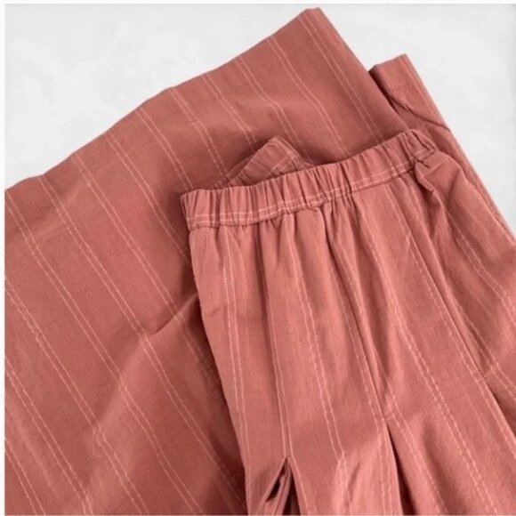 NWT Rose Pinstriped Wide Leg Culottes Pants - Picture 2 of 6